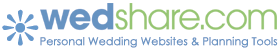 WedShare.com Personal Wedding Websites with Wedding Planning Tools